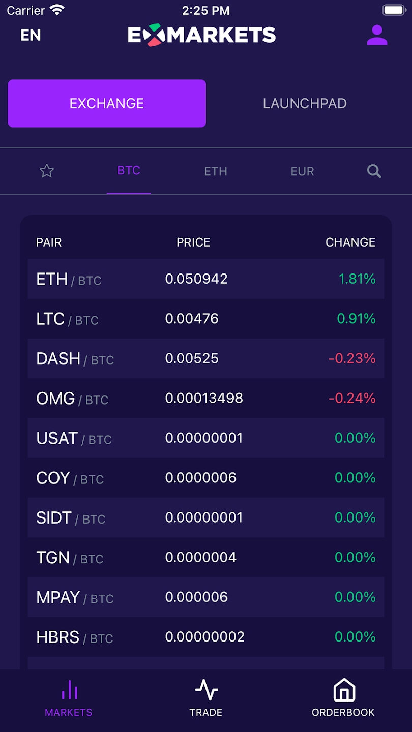 ExMarkets 스크린샷 0