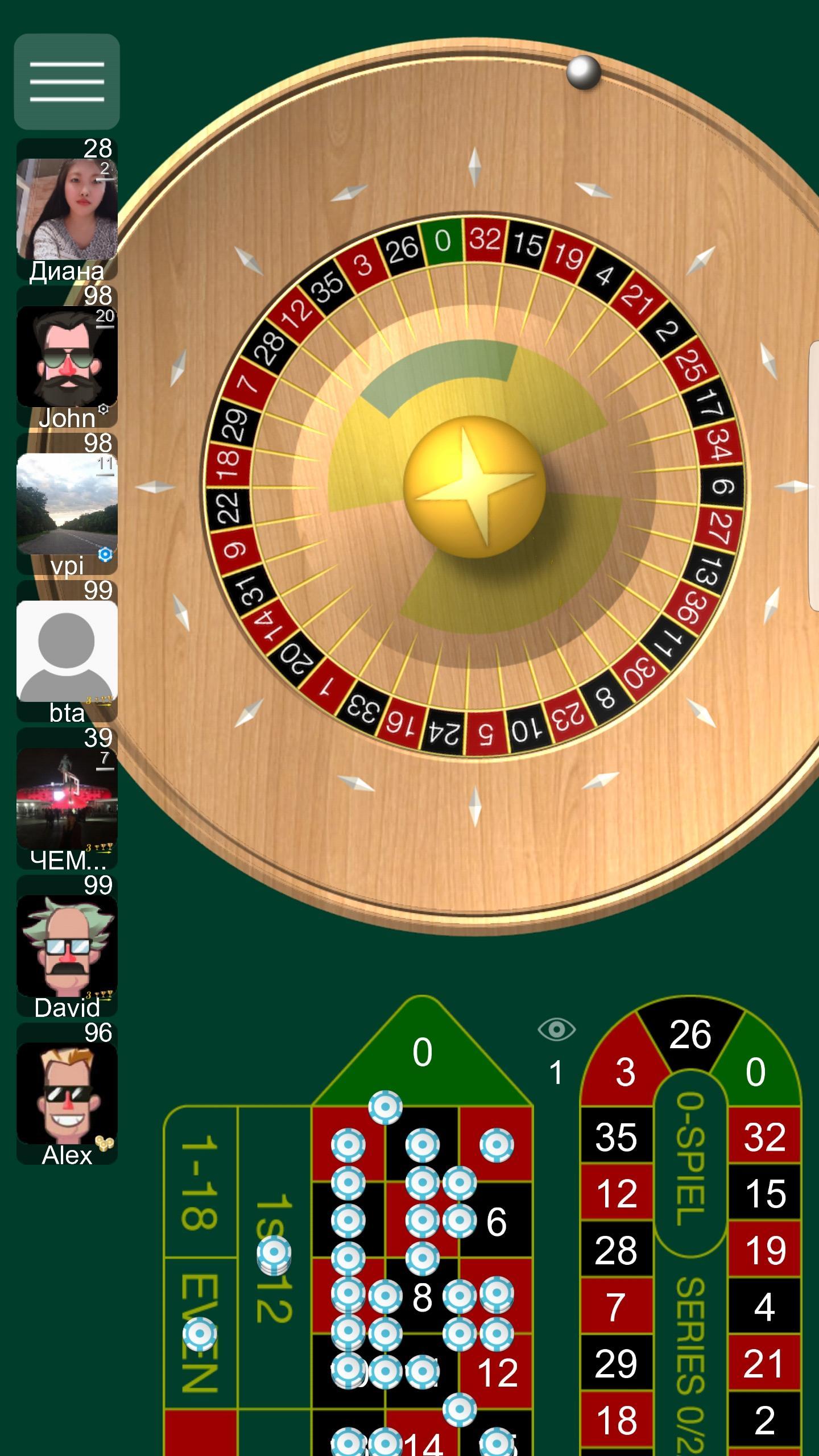 Schermata Roulette Online 0