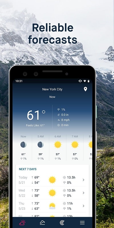WeatherPro Captura de pantalla 1