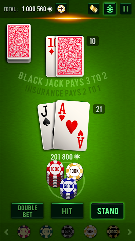 Blackjack 21 - Vegas Casino Скриншот 0