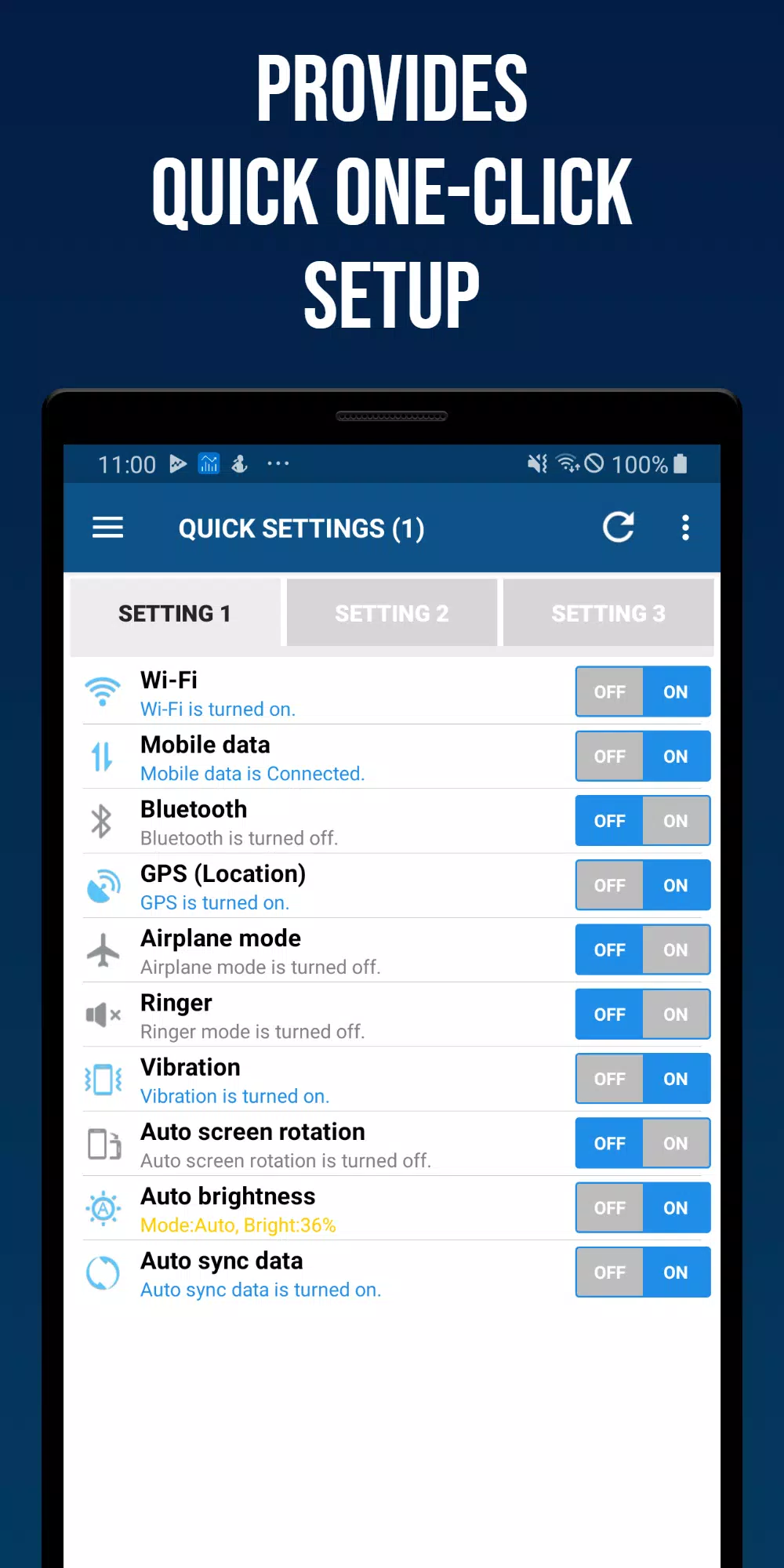 Smart Quick Settings Ekran Görüntüsü 0