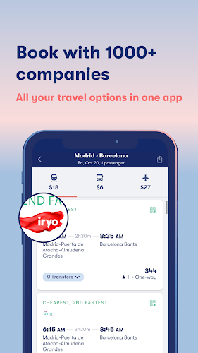 Omio: Train and bus travel app Schermafbeelding 2