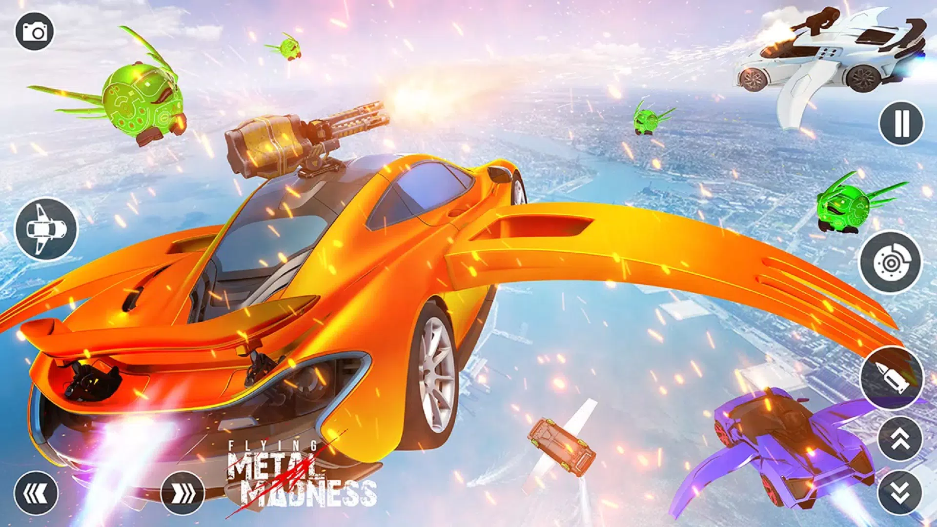 Schermata Flying Car Robot Shooting Game 2