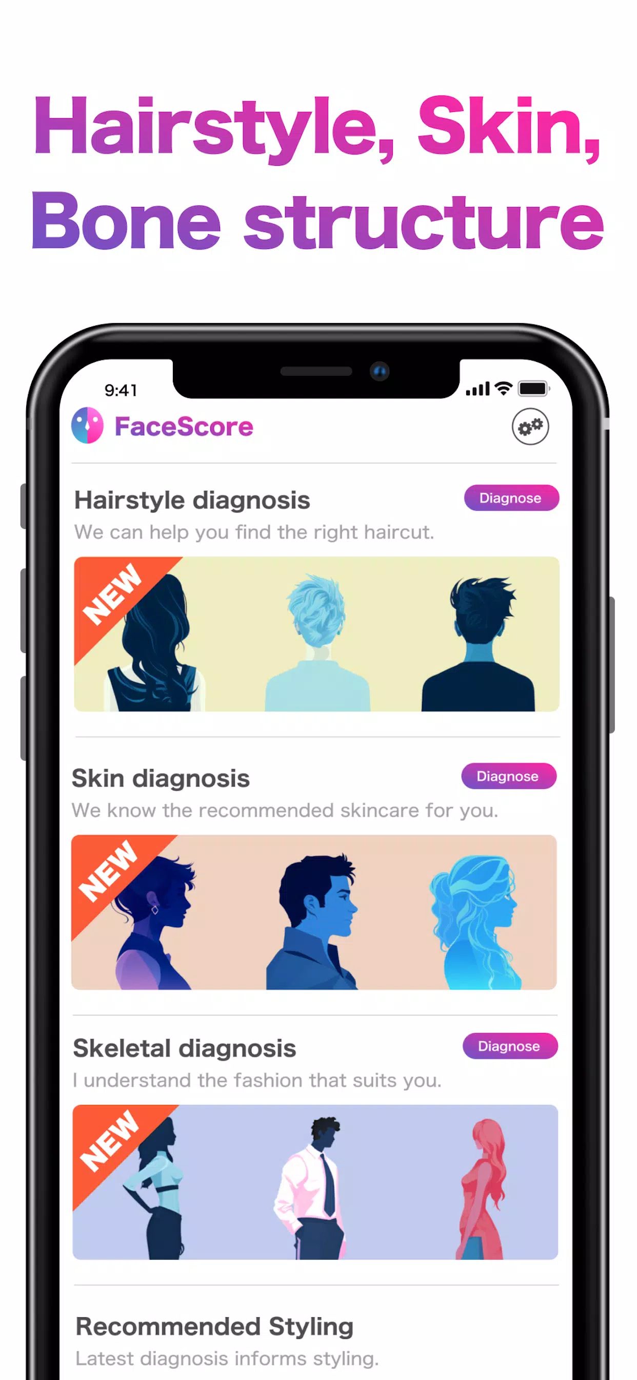 「FaceScore」顔のバランスを点数で採点 顔診断アプリ Скриншот 3