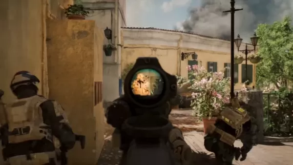 Battlefield 6 sniper taking aim through rifle scope dynamic gameplay shot