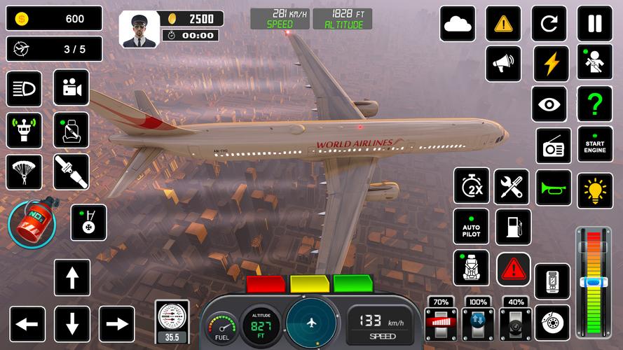 Pilot Flight Simulator Games Ekran Görüntüsü 1