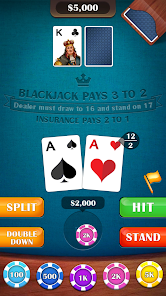 Casino BlackJack 21 Card Game Captura de pantalla 1