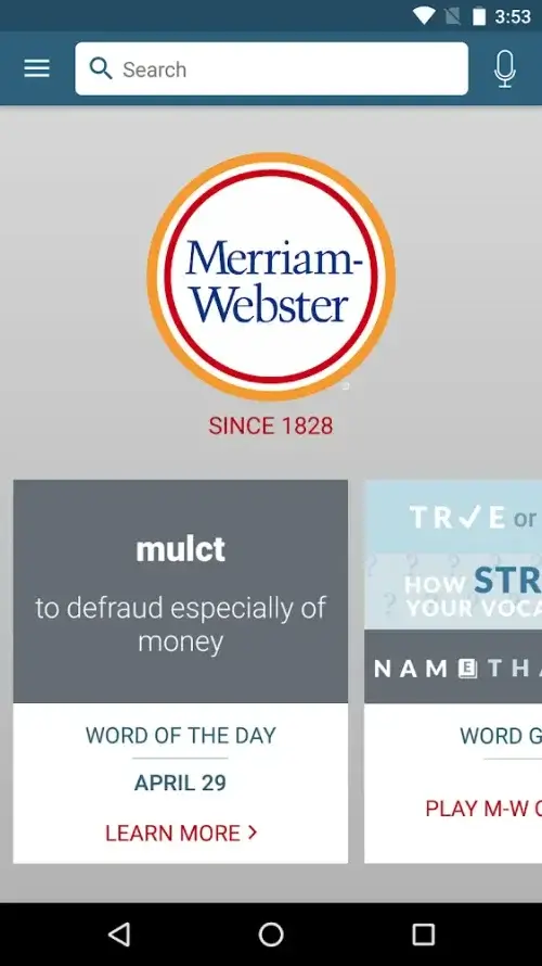 Merriam - Webster Dictionary Screenshot 0