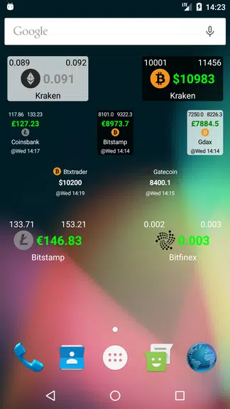 Bitcoin Ticker Widget 스크린샷 0