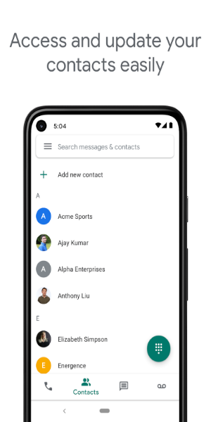 Google Voice Zrzut ekranu 2