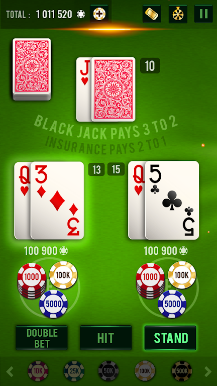 Blackjack 21 - Vegas Casino Скриншот 1