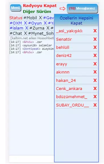 Mirc Sohbet Chat Odaları स्क्रीनशॉट 1