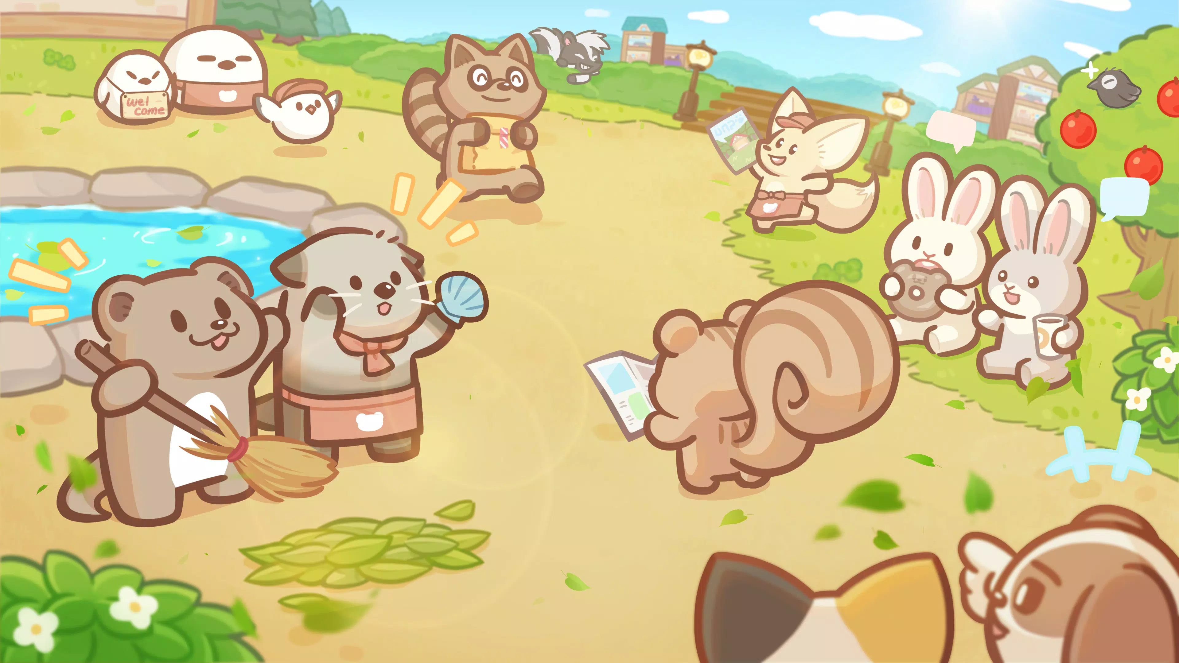 Welcome! Otter Town: cute game Tangkapan skrin 0