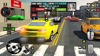 US Taxi Car Driving Games Capture d'écran 0