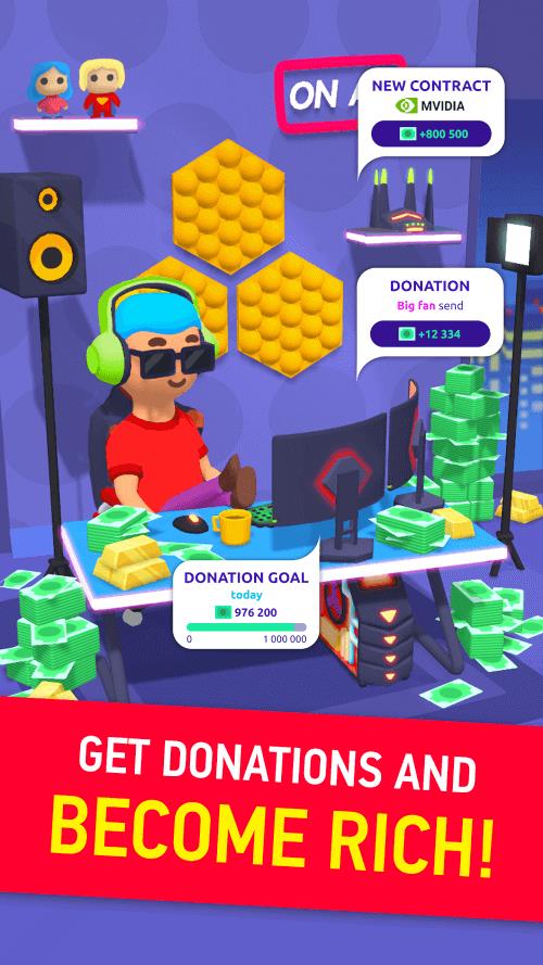 Idle Streamer Tycoon Ảnh chụp màn hình 1