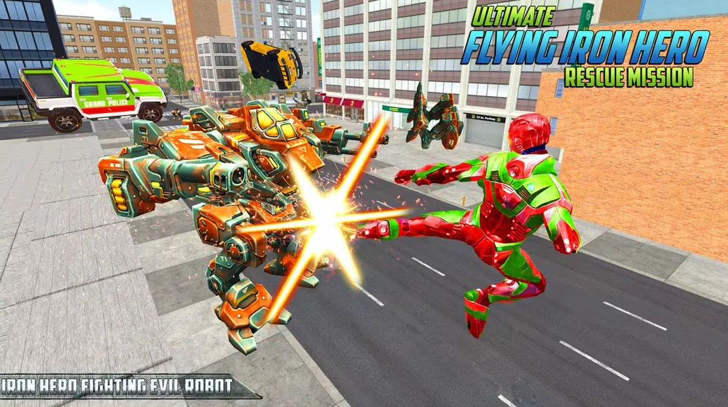 Ultimate KungFu Superhero Iron Fighting Free Game Schermafbeelding 0
