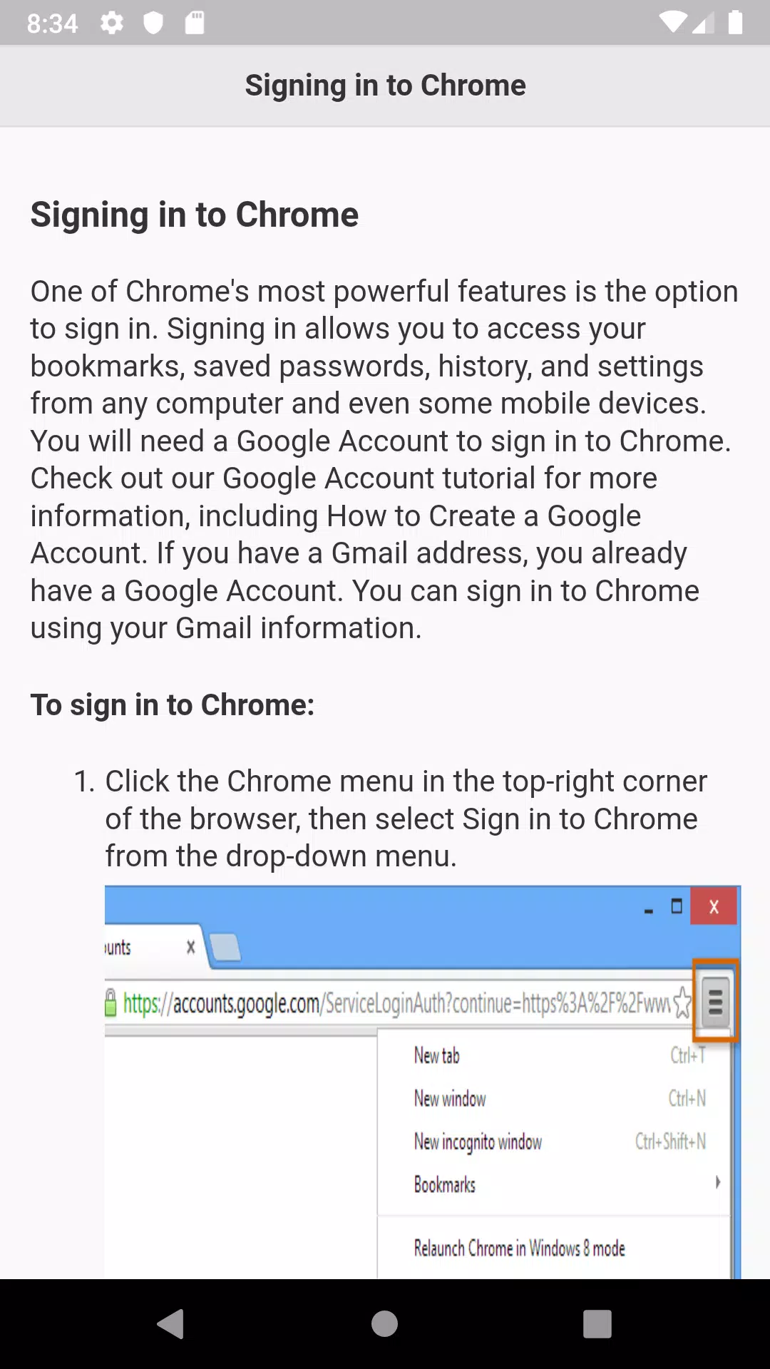 Tutorials for Web Browser Captura de pantalla 2