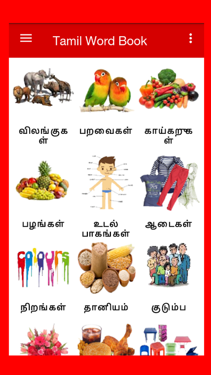 Tamil Word Book Schermafbeelding 0