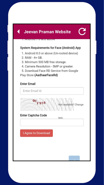 Aadhar Face Rd Authentication Ekran Görüntüsü 0