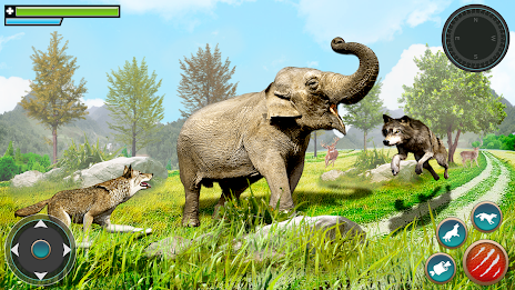 Wild Wolf Games: Animal Sim 3D Tangkapan skrin 1