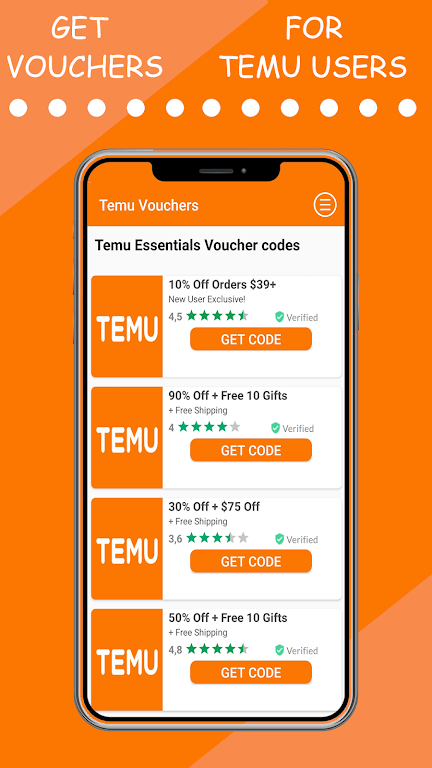 Temu Vouchers Schermafbeelding 1