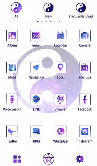 Galaxy Yin-yang Theme Ekran Görüntüsü 2