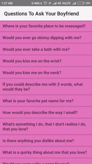Questions To Ask Your Boyfrien Capture d'écran 2