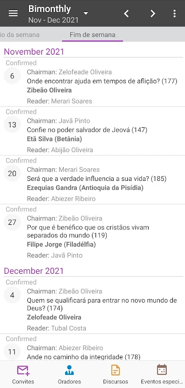 Meeting Schedule Builder Captura de tela 1