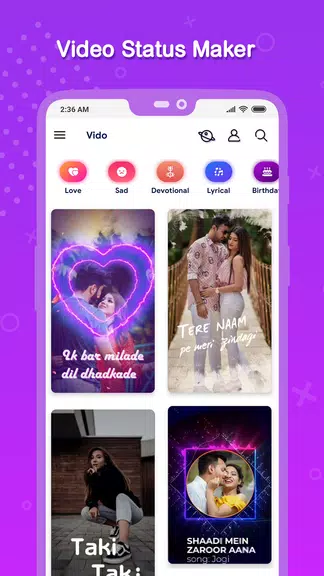 Vido : Video Status Maker Tangkapan skrin 0