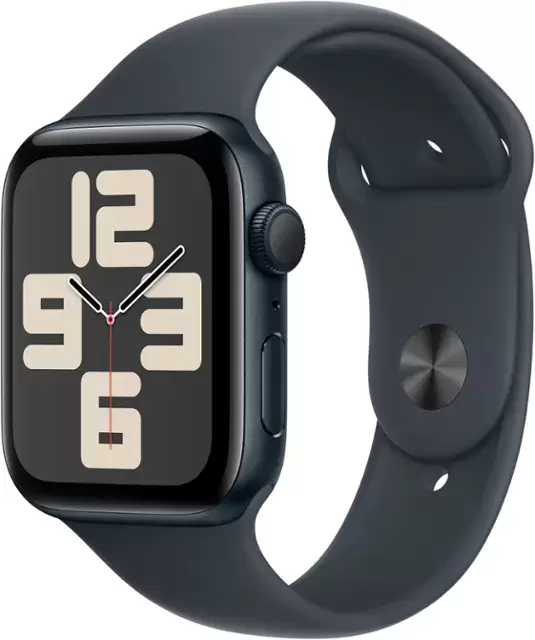 Apple Watch SE 2nd Generation (GPS) Midnight Sport Band가있는 44mm 알루미늄 케이스 -M/L -Midnight- (2024)