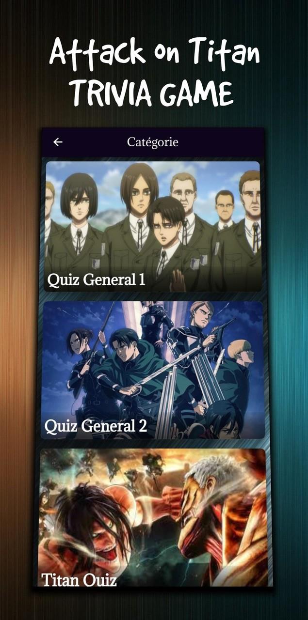 attack on titan character quiz Zrzut ekranu 0