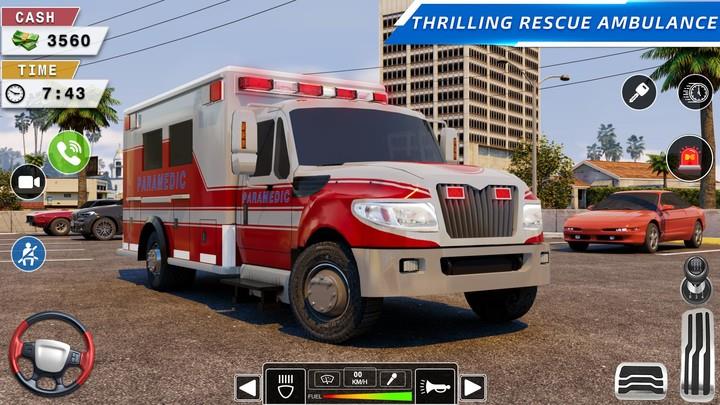 Rescue Ambulance American 3D Tangkapan skrin 1