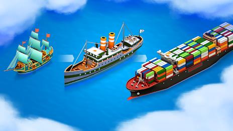 Sea Port: Cargo Boat Tycoon Captura de tela 1