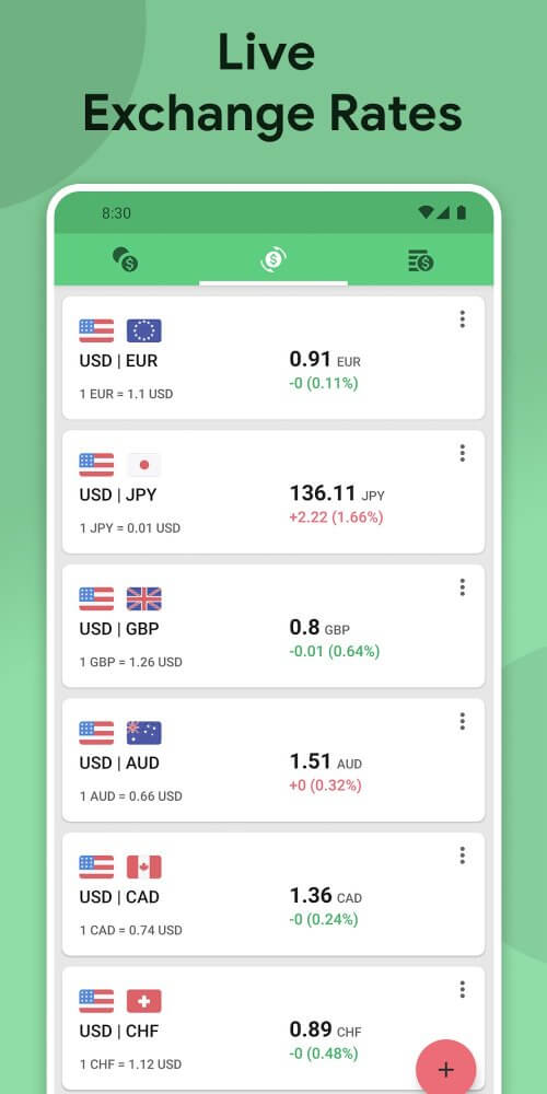 Currency Converter: RateX Schermafbeelding 1