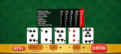 Jacks or Better - Video Poker Tangkapan skrin 1