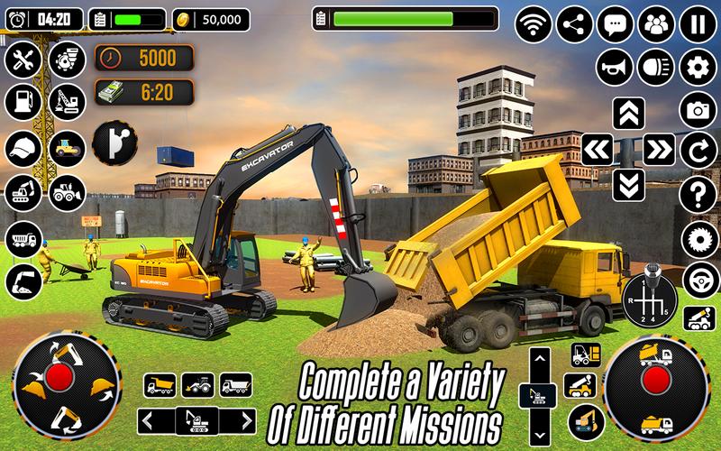 City Heavy Excavator Crane 3D Capture d'écran 1