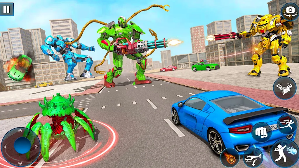 Octopus Robot Car Robot Game Ekran Görüntüsü 2