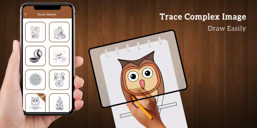 Draw Sketch - Copy Trace Draw ဖန်သားပြင်ဓာတ်ပုံ 1