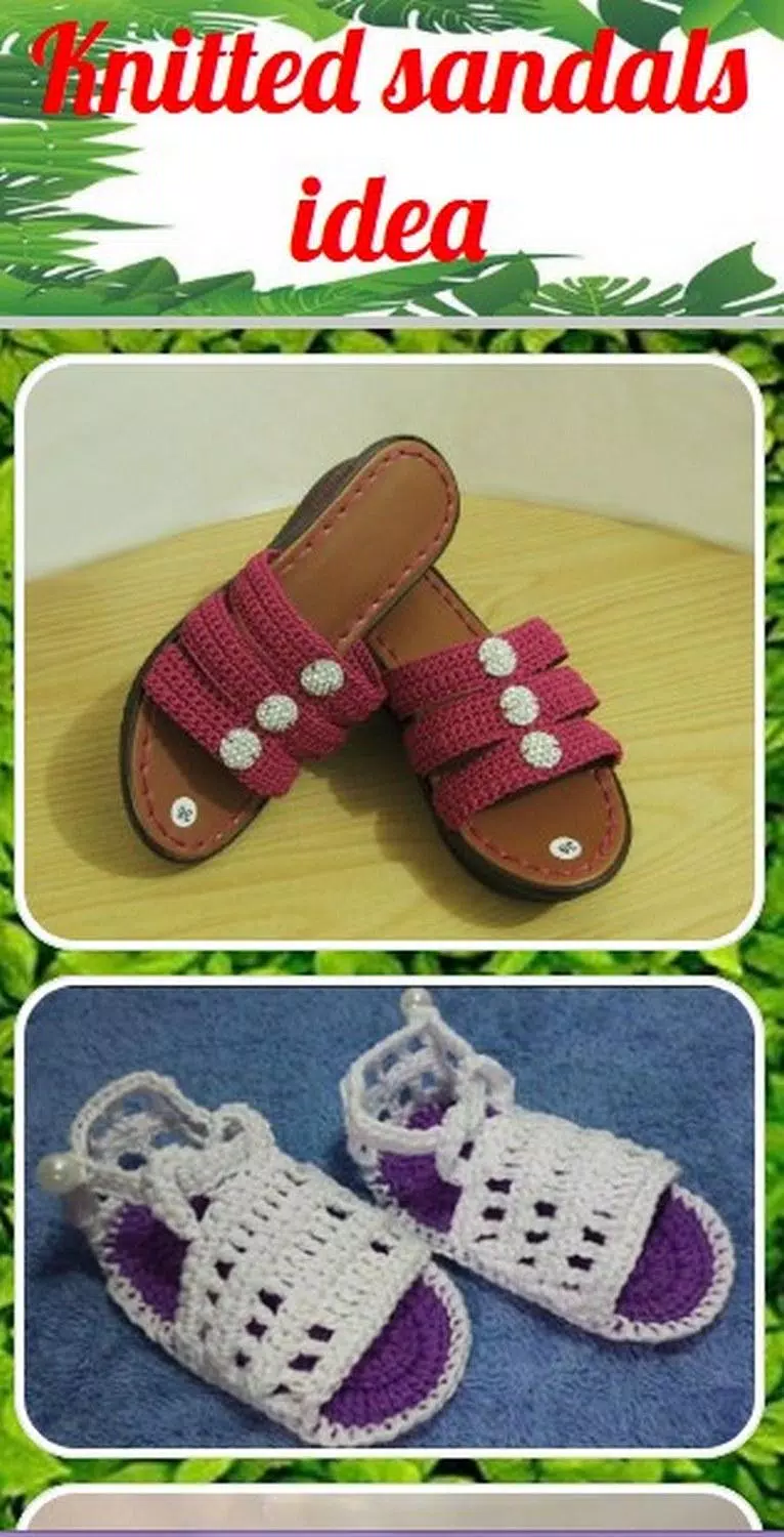 Knitted sandals idea スクリーンショット 0