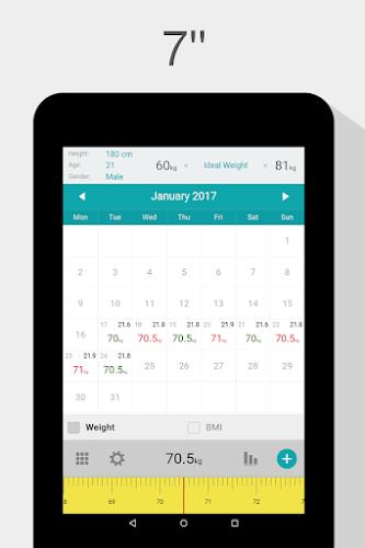 Weight Calendar Ảnh chụp màn hình 1