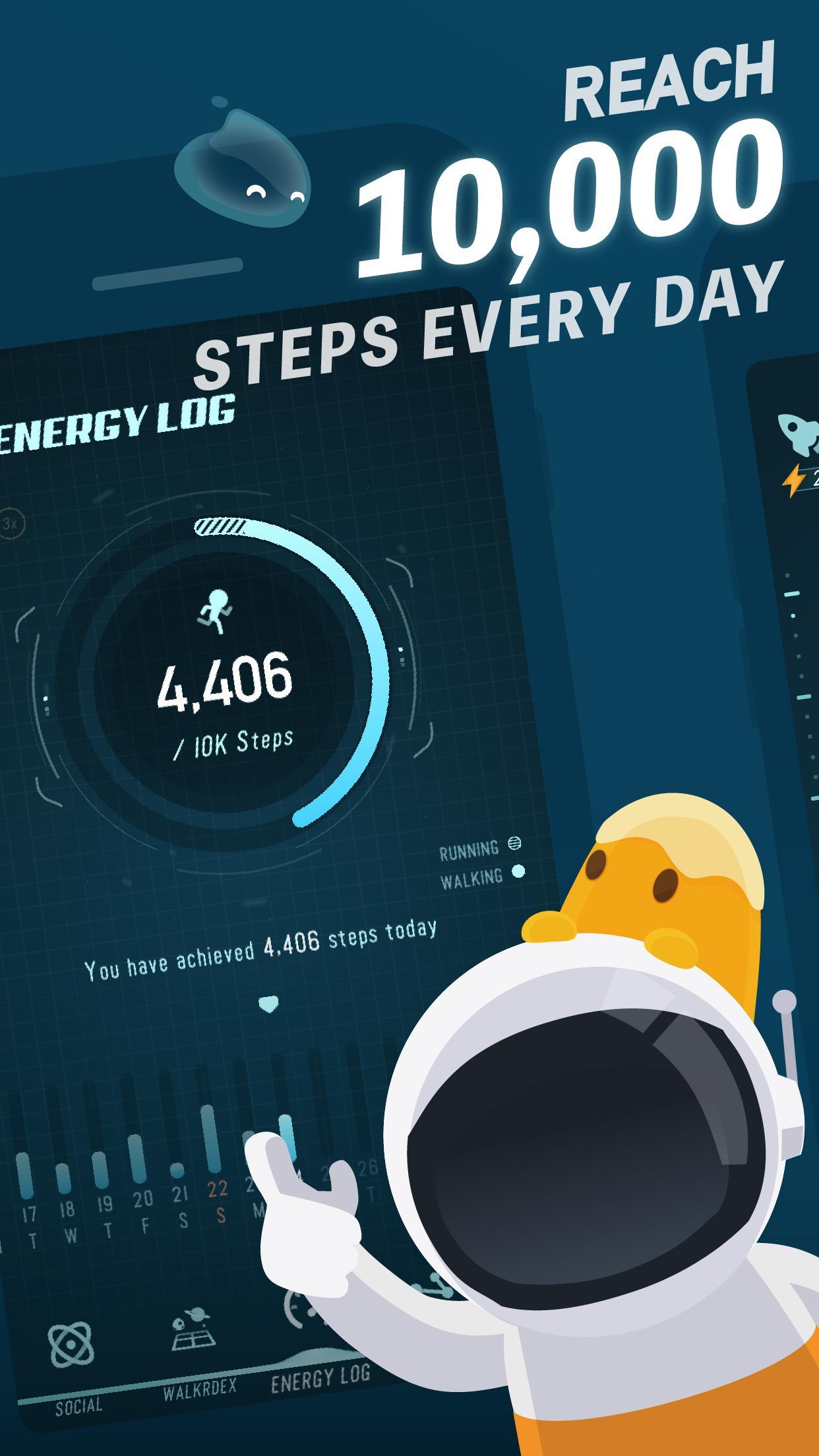 Walkr: Fitness Space Adventure Captura de tela 0