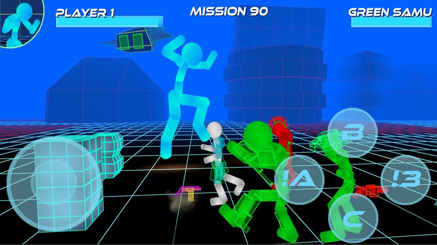 Stickman Neon Street Fighting Screenshot 0