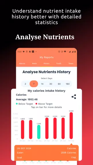 Food Tracker & Calorie Counter Captura de pantalla 2