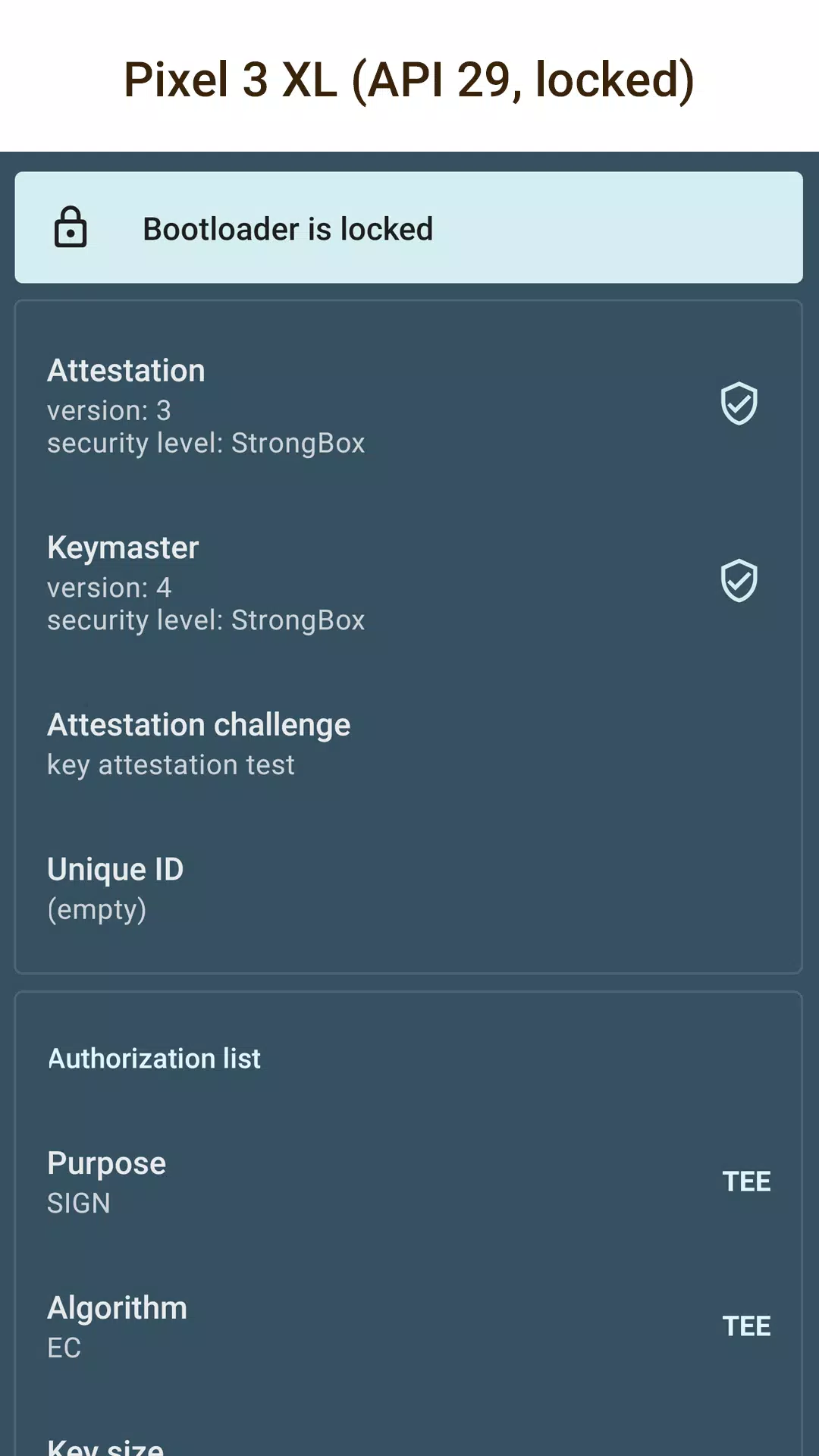 Key Attestation Demo應用截圖第0張