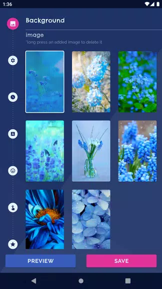 Blue Flowers Live Wallpaper ภาพหน้าจอ 0