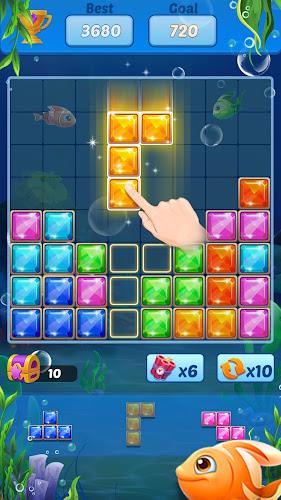 Puzzle Block Ocean Fish Ekran Görüntüsü 0