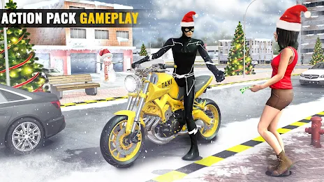 Superhero Bike Taxi: Bike Game Captura de pantalla 2