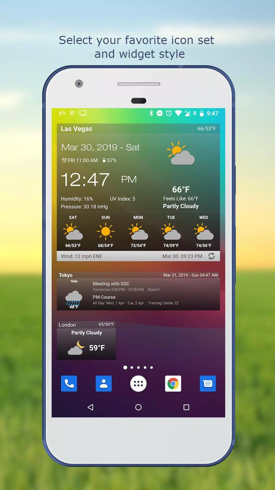 Weather & Clock Widget ဖန်သားပြင်ဓာတ်ပုံ 1