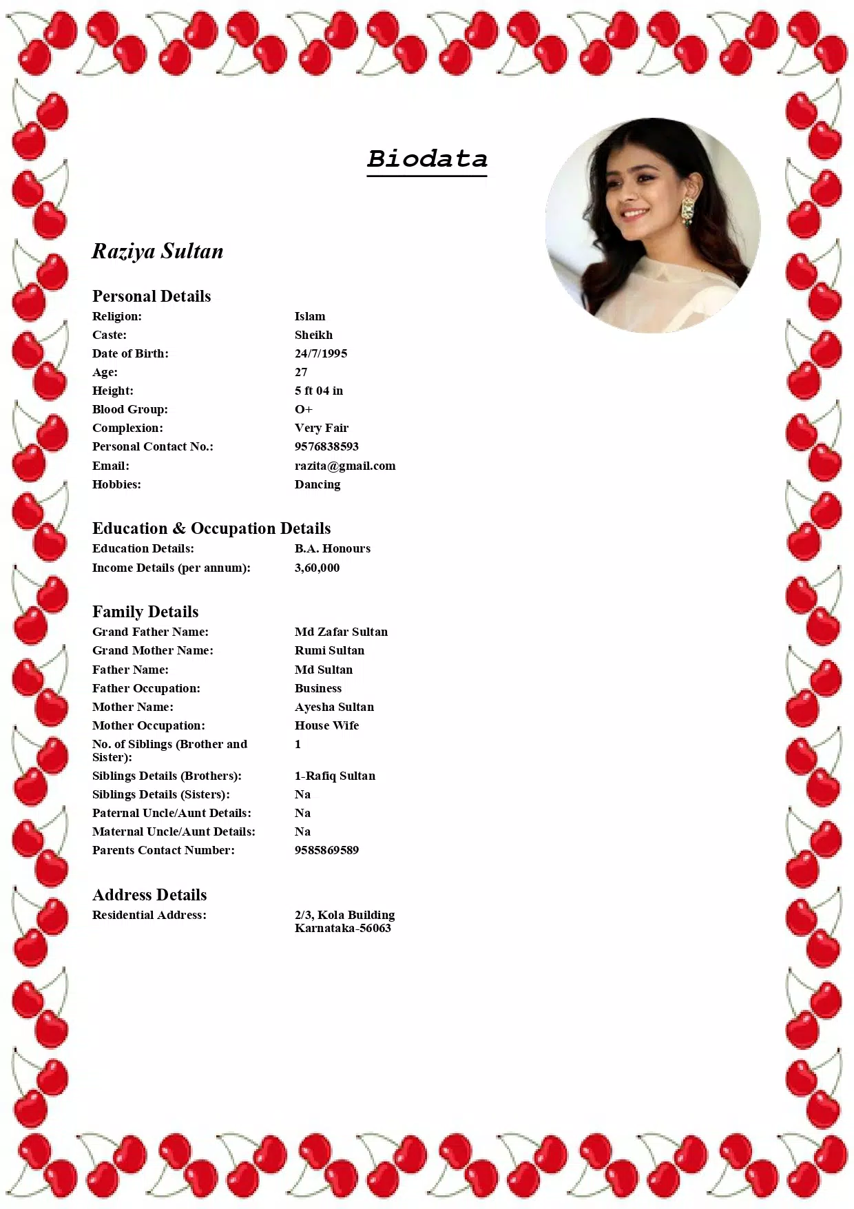 Muslim Marriage Biodata Maker Schermafbeelding 1