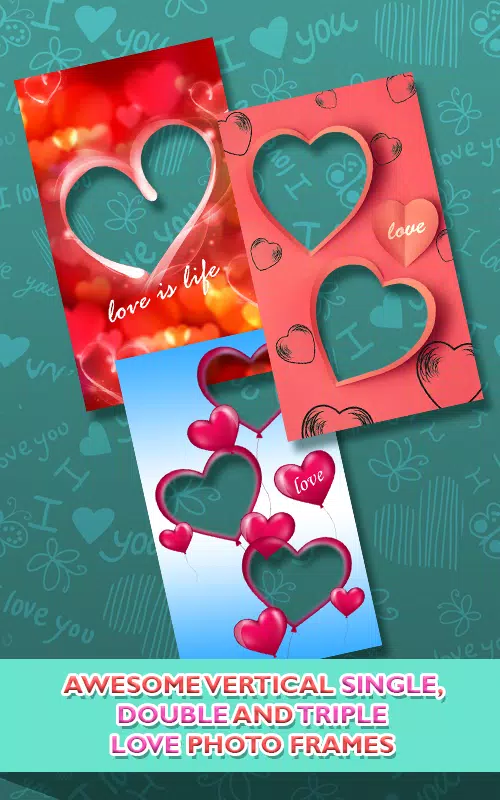 Love Photo frames Collage ဖန်သားပြင်ဓာတ်ပုံ 2